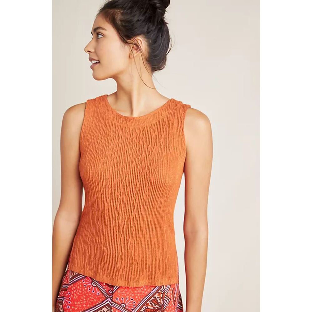 NWT Anthropologie Montauk Tank, Burnt Orange, Size XL